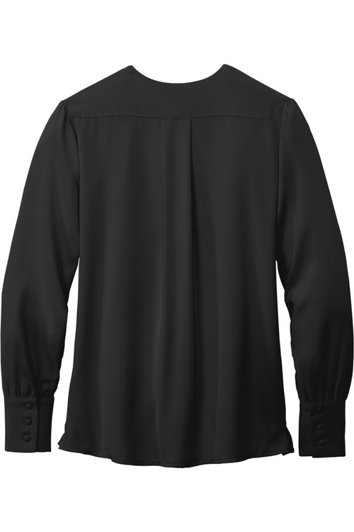 Brooks Brothers Women's Open-Neck Satin Blouse